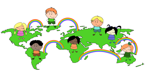 Multi culture children of the world